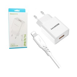 Modorwy PD Wall Charger MA1104 5V 2.4A with Lightning cable White Modorwy PD Wall Charger MA1104 5V 2.4A with Lightning cable White
